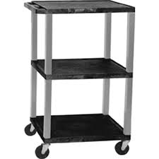 luxor multi height a/v cart with 3