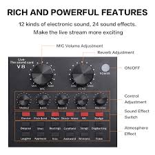 On windows, you can update the sound card drivers individually. Buy V8 Multifunctional Live Sound Card Set Volume Adjustable Audio Mixer Sound Card For Streaming Live Sound With Microp
