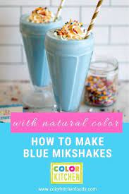 Blue Moon Milkshake Naturally Blue Colored Color Kitchen Rainbow Food Food Milkshake