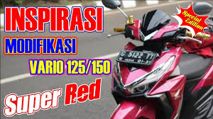 More images for modifikasi vario 125 warna pink » Modifikasi Vario 125 Babylook Vario 125 Warna Merah Youtube