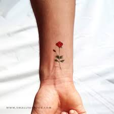 Red Chrysanthemum Temporary Tattoo By Zihee Set Of 3 Red Flower Tattoos Chrysanthemum Tattoo Small Tattoos