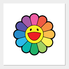 Bid (register by jul 21, 3pm) takashi murakami. Takashi Murakami Flower Rainbow Takashi Murakami Flower Rainbow Poster Und Kunst Teepublic De