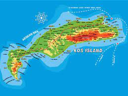 De beste hotels in kos, griekenland. Kos Landkaart Kos Map Kaart Plattegrond Van Kos Map Of Kos Antimacheia Kefalos Kos Stad Psalidi Tigaki Vakantie Rondreis Kos Griekenland Rondreis