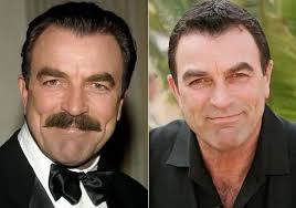 Magnum & Selleck Side-By-Side 1982 2008 thennow then now