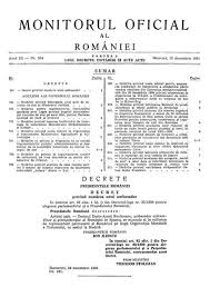 Președintele klaus iohannis a semnat miercuri decretul privind promulgarea legea privind darea în plată a unor bunuri imobile pentru stingerea obligațiilor asumate prin credite. File Monitorul Oficial Al Romaniei Partea I 1991 12 18 Nr 254 Pdf Wikimedia Commons