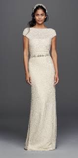 Jenny Packham Designs A David S Bridal Collection Wedding Dress Cap Sleeves Budget Wedding Dress Wedding Dresses