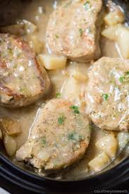 Smother chops with several spoonfuls of barbecue sauce. Slow Cooker Pork Chops And Potatoes Courtney S Sweets