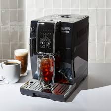 Buy delonghi dinamica ecam 35075s bean to cup fully automatic coffee machine now available in pakistan exclusively available at pakref.com with fresh tasting coffee. De Longhi Black Dinamica Espresso Machine With Iced Coffee And Manual Milk Frother Reviews Crate And Barrel