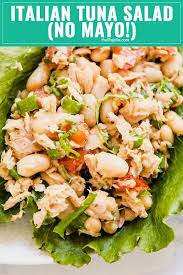 Italian Tuna Salad Makes The Perfect Light And Fresh Lunch This Is A Healthy No Mayo But Satisfying Option T Italian Tuna How To Make Salad Best Tuna Salad