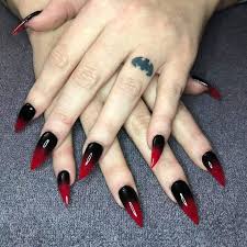 Y si te gustan las uñas largas de. Decoracion Unas Rojas Y Negro Colores Unas