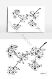 Now select the ellipse tool (l) and draw an oval (1.). Cherry Blossom Flower Drawing Illustration Png Images Ai Free Download Pikbest