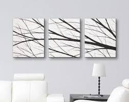 Black And White Tree Art Canvas Minimalist Art Decor Canvas Painting 3 Piece Wall Art Original Etsy In 2020 Large Canvas Wall Art Home Decor Wall Art 3 Piece Wall Art