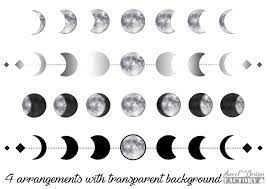 Moon Watercolor Clipart Eclipse Clipart Witchcraft Clipart Full Moon Magic Clipart Mystic Clipart Sacred Geometry Moon Phases Tattoo Watercolor Moon Moon Cycle Tattoo