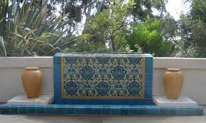 Persian Tile Wall Fountain Garden Wall Decor Water Feature Wall Wall Fountain
