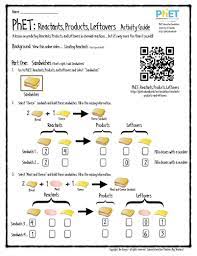 ️ basic stoichiometry phet lab answer key. Phet Reactants Products And Leftovers Activity Guide Teaching Resources