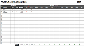 This template consists of 13 pages. Payment Schedule Template The Spreadsheet Page
