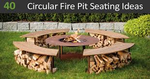 Installing a fire pit is a diy project that can be configured for your use marking paint tied to a string to draw a circle around the stake. 40 Circular Fire Pit Seating Area Ideas Round Patio Designs