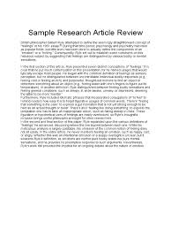 Qualitative research paper is a paper in the field of social sciences based on qualitative research method.in opposite to quantitative methods qualitative ones mean descriptive research such as historical sample qualitative research paper and ethnographic, communities' exploration and other research connected with social life ⚞ critique. Sample Research Article Review Feeling Emotions