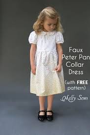 Faux Peter Pan Collar Dress With Free Pattern Melly Sews Baby Sewing Patterns Collar Dress Pattern Peter Pan Collar Dress Pattern