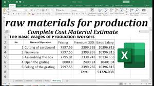 Physical stock excel sheet sample : Raw Material Stock Format In Excel Youtube
