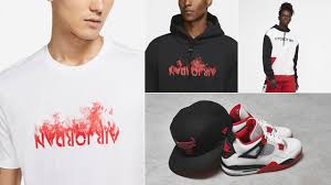 Air Jordan 4 Fire Red Shirts Hats Outfits Sneakerfits Com
