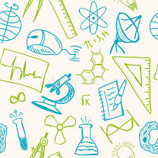 Science Drawings On Seamless Pattern Stock Illustration In 2020 Science Drawing Science Background Seamless Patterns