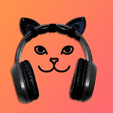Headphone Pink Cat Ears