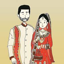 Tdb Loves Shahpur Jat S Abhinav Mishra His New Collection Doodle Wedding Indian Bride And Groom Art Day