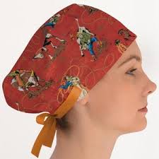 Yee Haw Scrub Hat, Soft Stretchy Euro Style Scrub Cap, Western Surgical Hat 