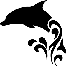 Tribal Dolphin Tattoo Design Vinyl Stickers Sticker H 50cm W 50cm Amazon Co Uk Car Motorbike Dibujos Siluetas Dibujos Delfines