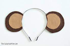 Diy Monkey Ears Headband Tutorial Diy Monkey Costume Animal Costumes Diy Ear Headbands
