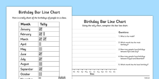 birthday bar line chart graph worksheet