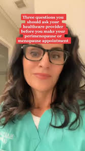Headed to your menopause or perimenopause appointment? Ask these 3  questions—and pay attention to the answers., 1. Are you willing to discuss  hormone therapy?, → Red flag if they say no outright, ...