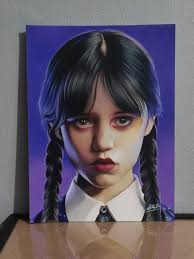 Wednesday Addams Raven Drawing