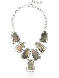 Kendra Scott Signature Harlow Rhodium Plated Black Mother Of Pearl Statement Necklace Kendra Scott Mother Of Pearl Necklace Harlow Necklace Necklace Online