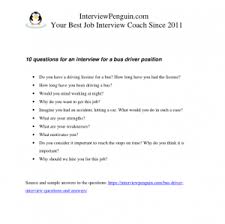 10 Interview Questions And Answers For A Bus Driver Job