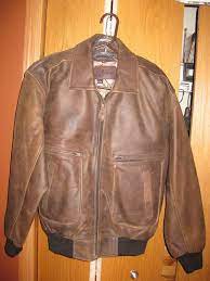 Vintage Brown Leather Military A 2 Style Bomber Jacket Leather Flightbomber Jackets Bomber Jacket Leather Bomber Jacket