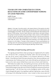 Below are some ways to implement tough love parenting: Pdf Tough Love And Character Education Reflections On Some Contemporary Notions Of Good Parenting Judith Suissa Academia Edu