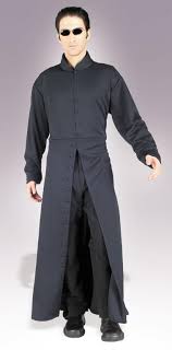 Neo Costume In Stock Fancy Dress Costumes Long Black Coat Fashion