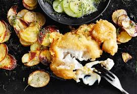 Frittierter Kabeljau Mit Braterdapfeln Und Gurkensalat Frisch Gekocht Rezept Frittieren Kabeljau Rezepte