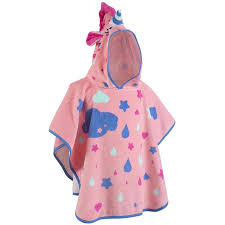 Robe de plage légère à franges et col en v en taille unique, poncho et tenue de plage multicolore pas cher en viscose pour femme à franges. Poncho Bebe Avec Capuche Rose Imprime Licorne Nabaiji Decathlon