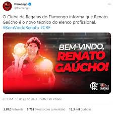 O novo técnico irá estar na beira do gramado no duelo entre flamengo e são paulo, pelas quartas de final da copa do brasil, às 21h30, no maracanã. 3flta7xbvylmmm