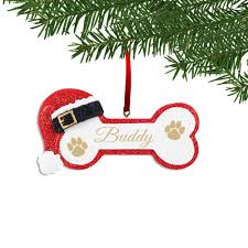 Designing your personalized pet ornaments. Personalized Santa Dog Bone Ornament