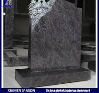 Wholesale Bespoke Hand Carved Headstone in Bahama Blue ...