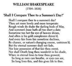 Shall I Compare Thee To A Summer S Day Sonnet Xviii By William Shakespeare Poems By William Shakespeare Great Love Poems Love Poems