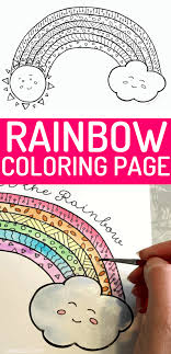 Free printable coloring pages for children that you can print out and color. Rainbow Coloring Page Finding Zest