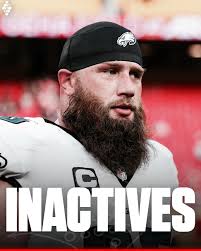 The Eagles inactives for the game today: OLB Josh Uche QB Sam Howell (3rd  QB) CB Jakorian Bennett RB A.J. Dillon OL Brett Toth RT Lane Johnson DT Ty  Robinson