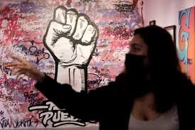 Graffiti is an artistic expression that is usually done on public buildings, walls, or trains. 22cmpftgdxj94m