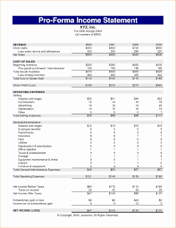 Pro Forma Income Statement Example Beautiful 6 Pro Forma Financial Statement Income Statement Statement Template Financial Statement