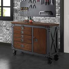 Whalen 48 Metal And Wood Workbench Rolling Workbench Vintage Industrial Furniture Furniture